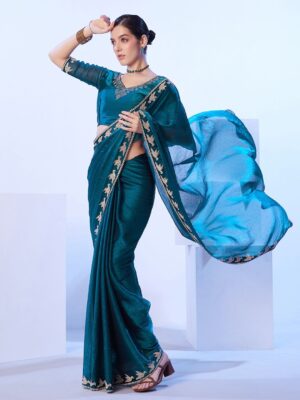 Home mitera embellished beads and stones saree
